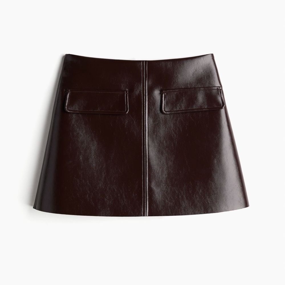 H&M coated mini skirt NWT